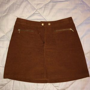 Burnt Orange Corduroy Skirt